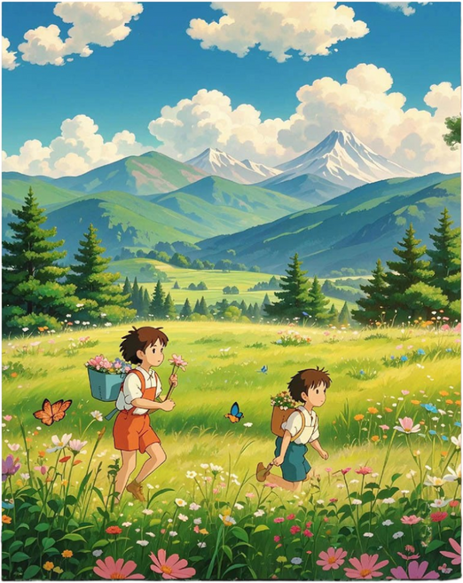 DIY 명화그리기 유화 그림 그리기 아크릴화 30*40cm, U타입, 1개