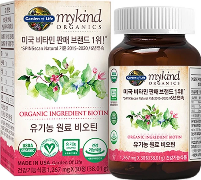 가든오브라이프 유기농 타블렛 비오틴, 30정, 1개 - 쿠팡