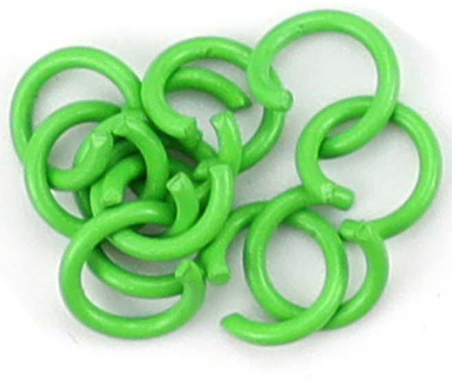 미니컬러o링 8mm 철제 금속 연결고리 개고리 열쇠 키링 키홀더 연결 만들기 체인 부자재 비즈 재료 칼라, 그린