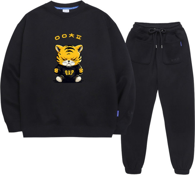 작품을입는다 원헌드레드퍼센트 기모 맨투맨+조거팬츠 셋업 Best 4