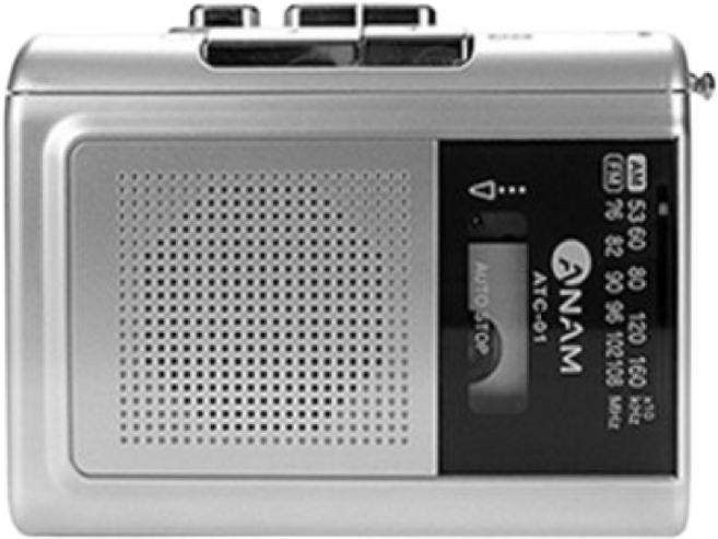 아남 워크맨 ATC-01 ATC-02 어학용 테이프 워크맨 녹음기 카세트 찍찍이, 실버