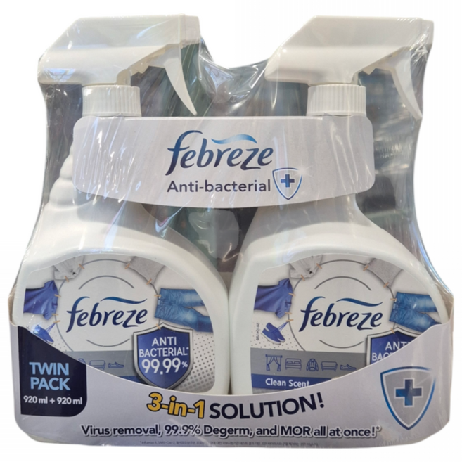 페브리즈 항균플러스 섬유탈취제, 920ml, 2개