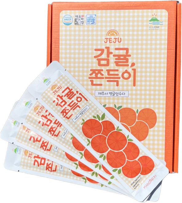 제주 감귤 쫀득이 쫀드기 1박스 옛날 간식, 18g, 30개