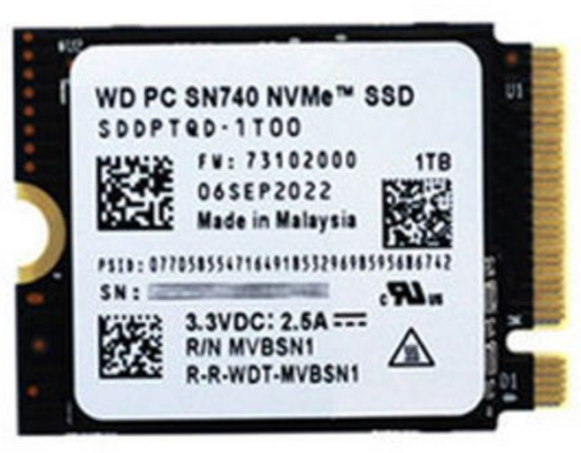 2230 SSD 스팀덱 WD SN740 게임기 PC 호환 M2 1TB 호환용 교체, A. 256GB, D. Win11 기본 설치