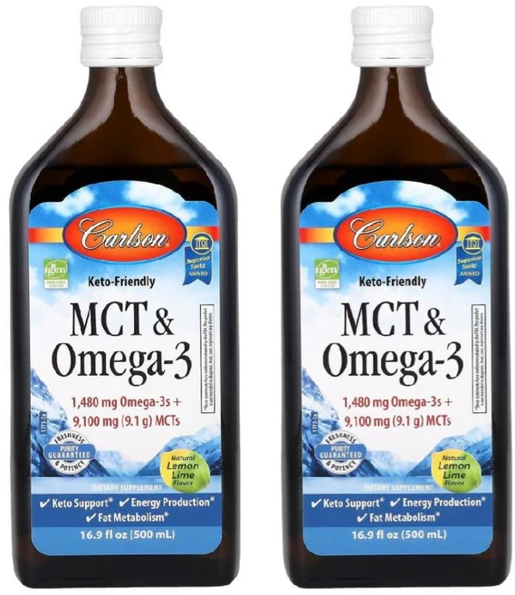 1+1 칼슨 MCT 및 오메가3 500ml 피쉬오일 fishoil 생선오일 오메가쓰리 - 쿠팡