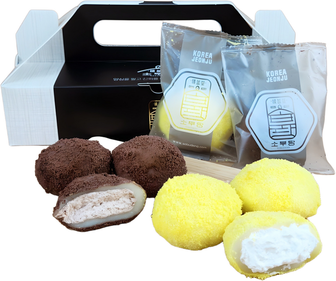 찹쌀떡 수능 세트 개별포장 선물 합격 소부당 떡 추석 설 선물세트 생크림, 12개, 40g