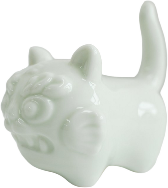 귀여운 미니 해태 상 조각 식 소품 해치 풍수, 도자기, 1개