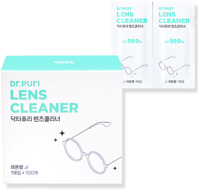 닥터퓨리 렌즈클리너 레몬향 100매, 1세트