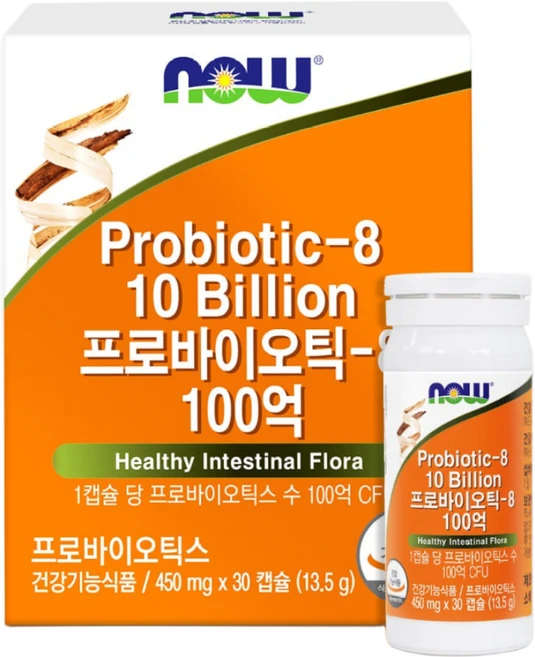 나우푸드 프로바이오틱스-8 100억 유산균 30캡슐 1개월분, 1박스, 30회분 - 쿠팡