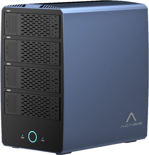 아카시스 H006 하이브리드 RAID 6베이 HDD x 4Bay / M.2 NVMe x 2Bay 전송 속도 40Gbps 외장스토리지 DAS 외장하드 케이스, 1개, H006 케이스+아이언울프 프로 32TBx1개