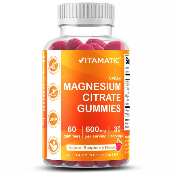 비타매틱 마그네슘 구미 600mg (1회 제공량) - 60구미, 1개, 60회분 - 쿠팡