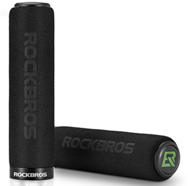 자전거 고강도 플라스틱 스펀지 핸들 락브로스 그립 손잡이 고급형 충격흡수 육각렌치 증정, 01 : 블랙, 1개