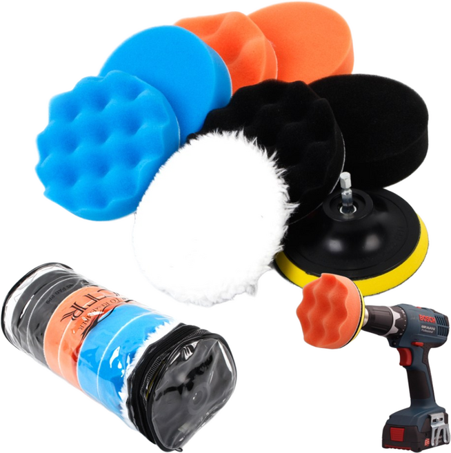 CTR 차량용 광택패드 4인치 9종세트 100mm, CTR 광택패드 4인치 9종세트 100mm