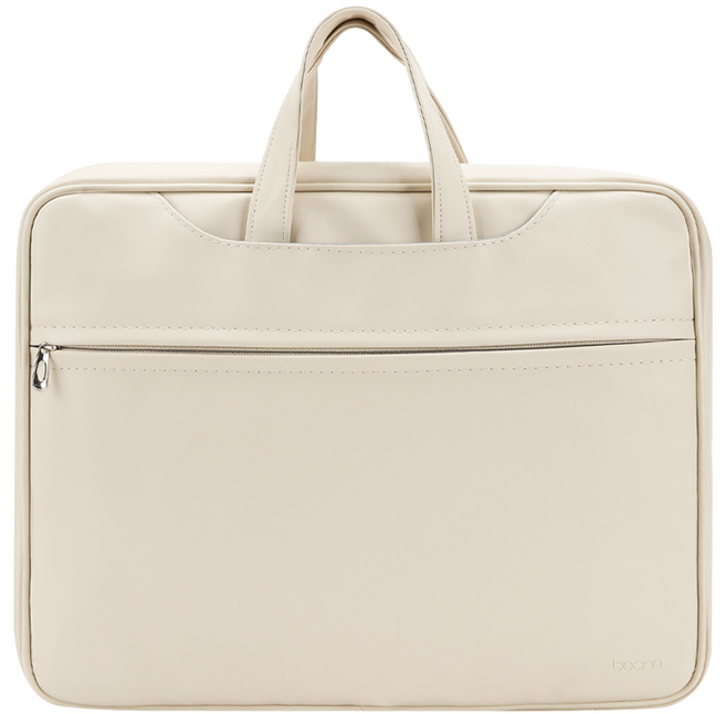 루카 쿠션 내장 가죽 노트북 가방 파우치