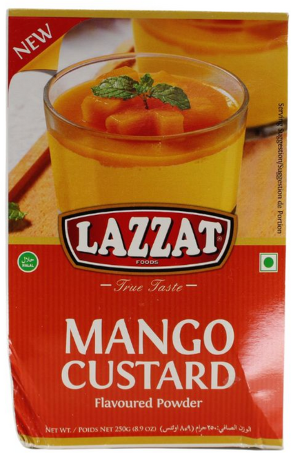 LAZZAT Mango Custard Powder 250g 망고 커스타드 파우더, 1개