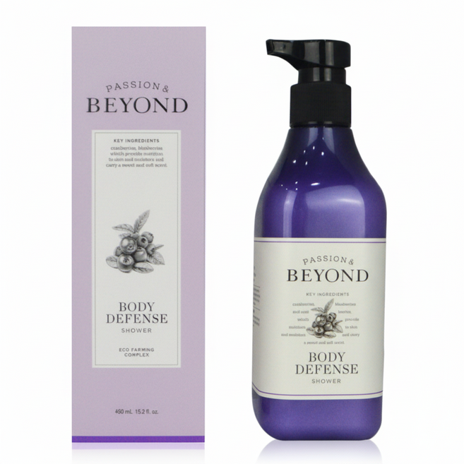 비욘드 바디 디펜스 샤워 후레쉬베리무스크향, 450ml, 1개