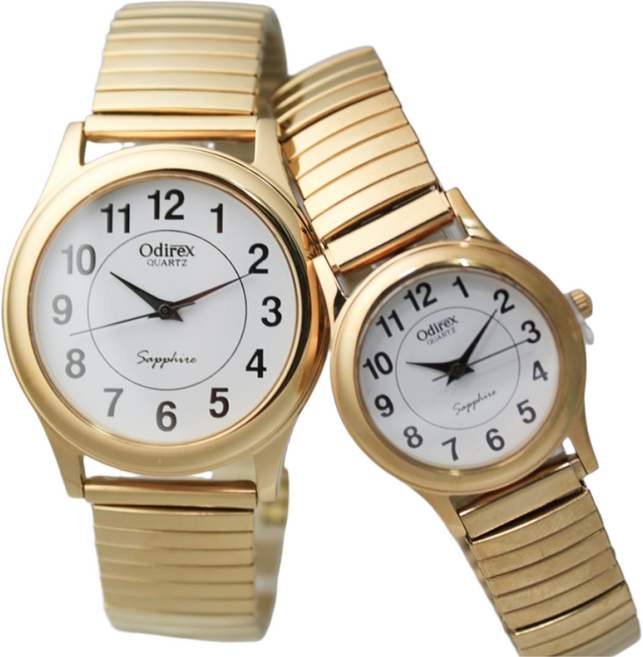 Odirex 국내생산 금장 사파이어글라스 프리스프링 메탈밴드 아날로그 손목시계