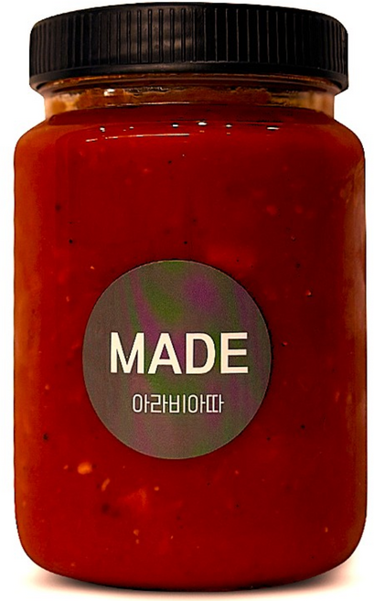 수제 아라비아따소스 450g 매콤한 토마토소스 스파게티소스 파스타소스 까나페 소스 수제소스, 400g, 1개