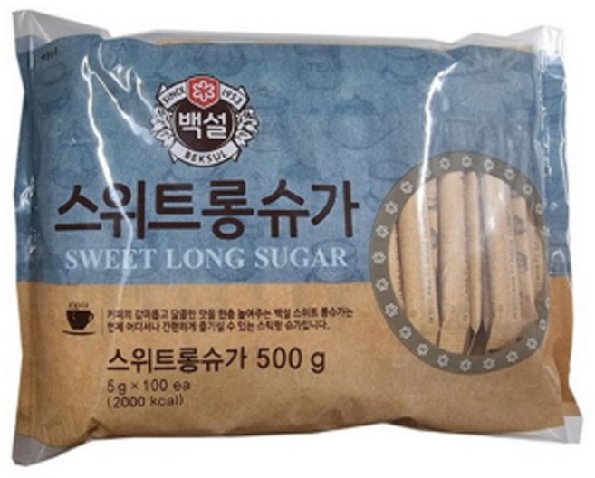 백설 하얀설탕 롱슈가500g[5g 100개][신송], 500g, 1개