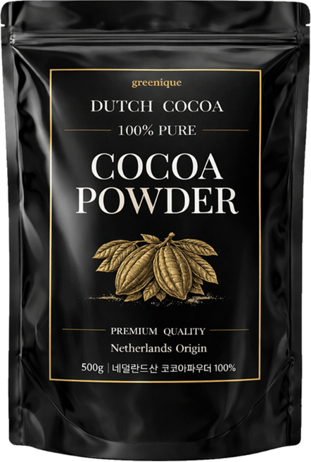 네덜란드 무가당 100% 더치 코코아 파우더 카카오버터 20-22%, 1개, 1개입, 500g