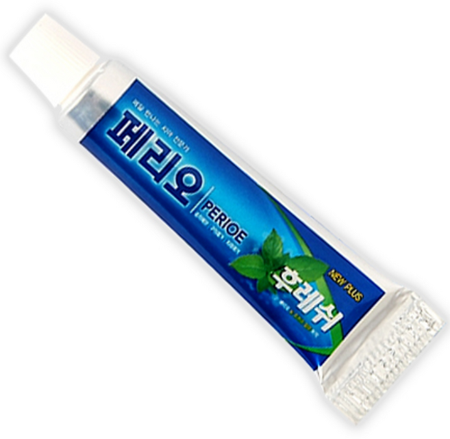 엘지 여행용 휴대용 일회용 페리오 후레쉬 치약 5g, 1개