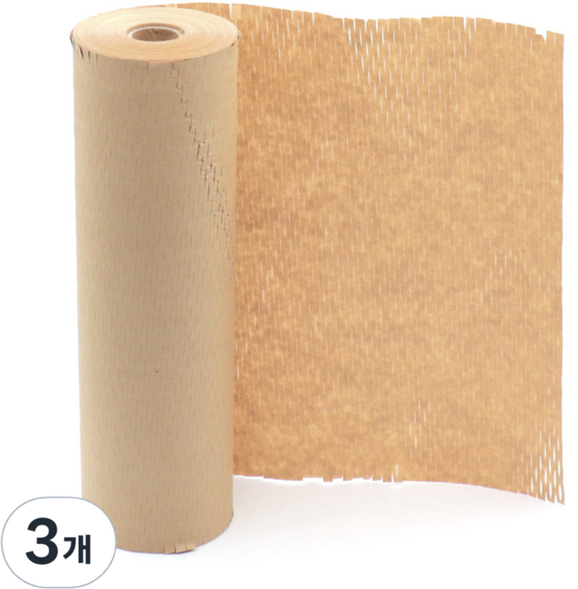 휴크래프트 버블 종이 완충재 종이 완충 포장지 크라프트 뽁뽁이, 3개