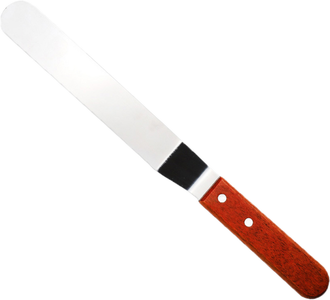 로티 나무손잡이 베이킹 스패츌러 굽은형 200mm 8인치, 1개, L자형