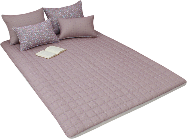 홈홈 꽃안꽃밖 누빔 온수매트커버 전기장판 통세탁 맞춤가능, 꽃밖_핑크