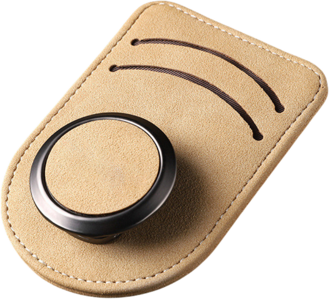 밀튼 차량용 선바이저 선글라스 클립 안경 수납함, 베이지(3in1), 1개