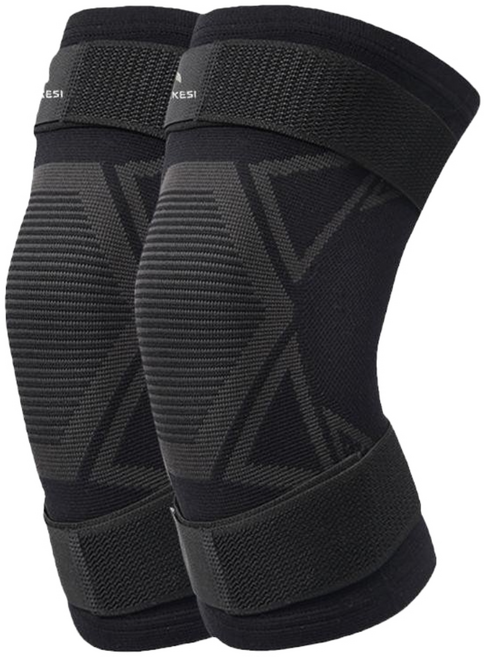 1세트 온브레이크 스포츠 무릎보호대 니슬리브, 블랙
