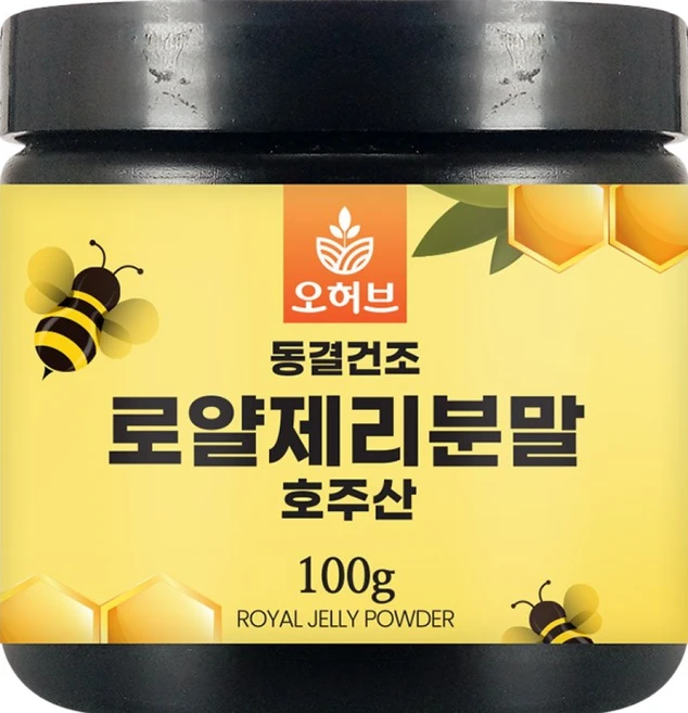 오허브 호주산 로얄젤리 분말 로얄제리 로열제리 로열젤리 가루 100g 왕유, 1개 - 쿠팡