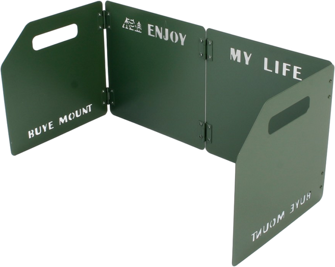 CTM 4단 버너바람막이 접이식 윈드 스크린, 1개, 4단-카키