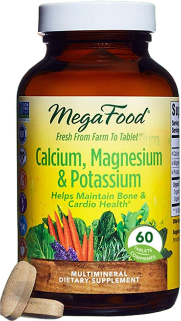 (메가푸드) 칼슘 마그네슘 & 포타슘 60정 (MegaFood Calcium Magnesium & Potassium), 1개, 상세참조, undefined
