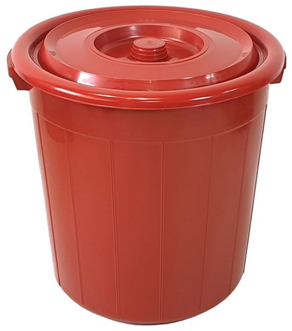 PE저장통 청통 적통 김치통 다용도용기 대형용기 김장통 플라스틱통 물통 효소통, 적색, 1개