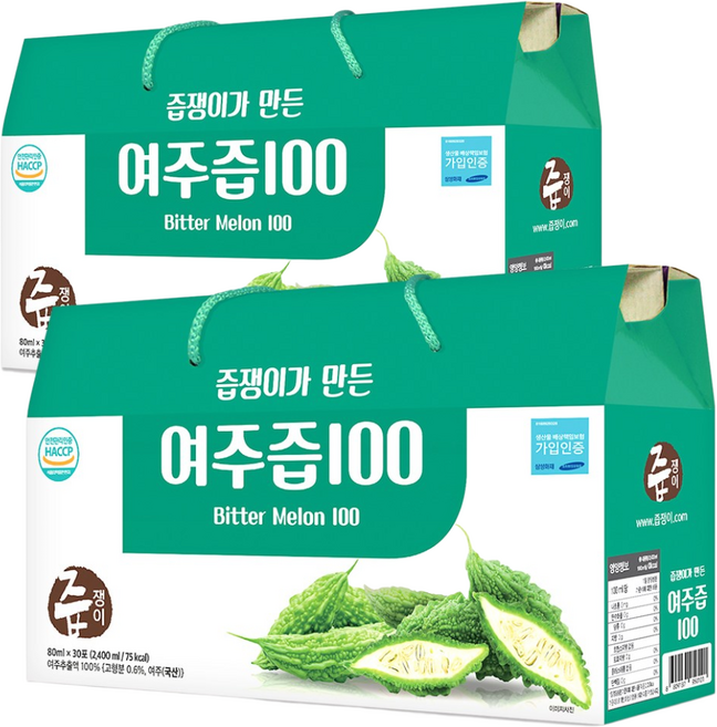즙쟁이 여주즙 100, 80ml, 60개