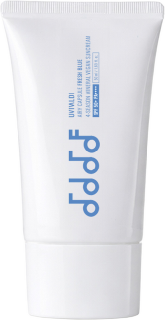 [클린 비건뷰티] 유비발디 에어리 비건 캡슐 산뜻블루 무기자차 선크림 SPF 50+ PA++++, 1개, 50ml