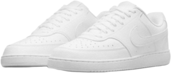 나이키 화이트 남자 운동화 코트 VISION LO NN+신발끈