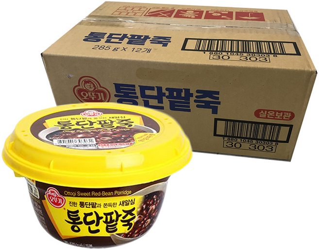 오뚜기 통단팥죽, 285g, 12개