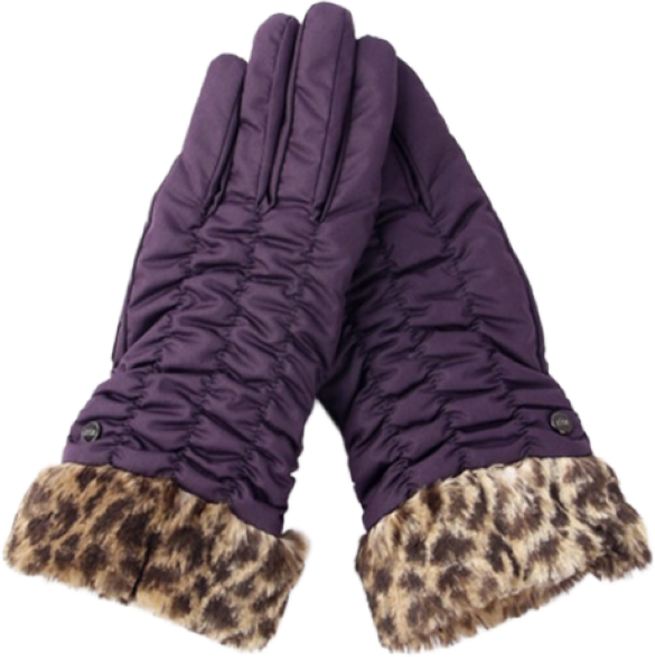 [엘르]셔링 호피 패딩 여성 장갑 ELW-13014
