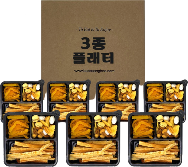 바보상회 마른안주 3종 세트, 105g, 7개, 플래터 B