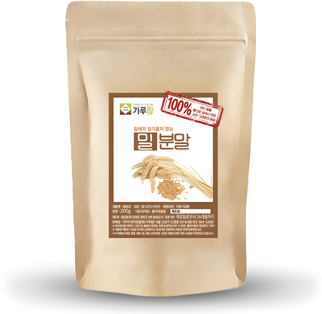 가루랑 100% 국산 밀분말(생) 선식 1kg, 1개