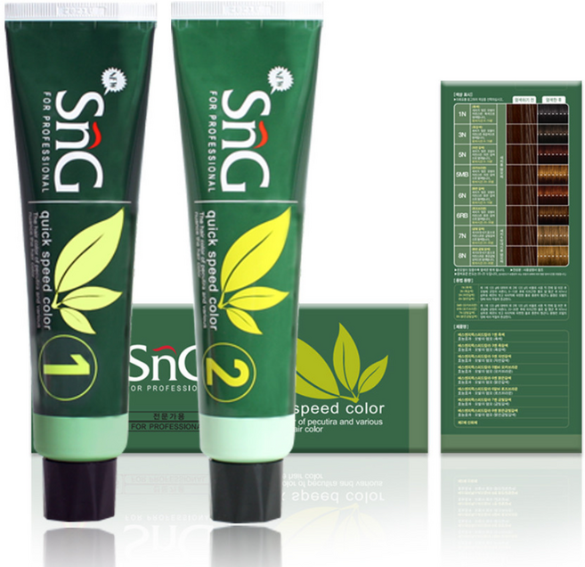 SnG본사직영몰 저자극 새치염색약 녹차퀵스피드 헤어칼라크림 밝은머리새치염색약 120g, 8N(밝은금빛갈색/세치+패션), 1개