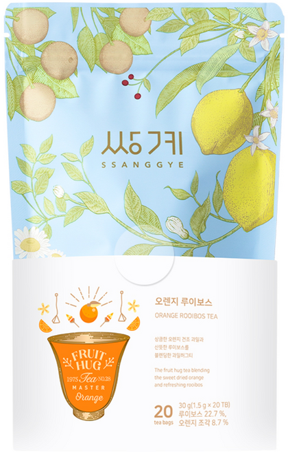 쌍계명차 프루트 허그 오렌지 루이보스차 파우치, 1.5g, 20개입, 1개