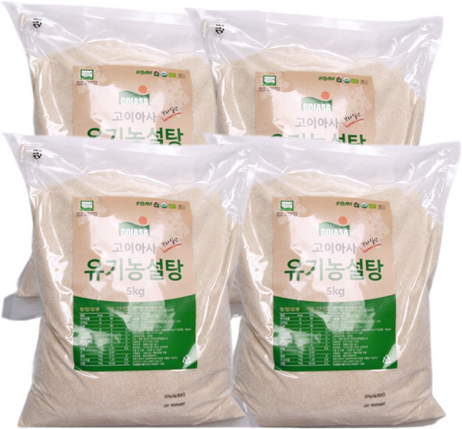 고이아사 브라질산 유기농 설탕, 5kg, 4개