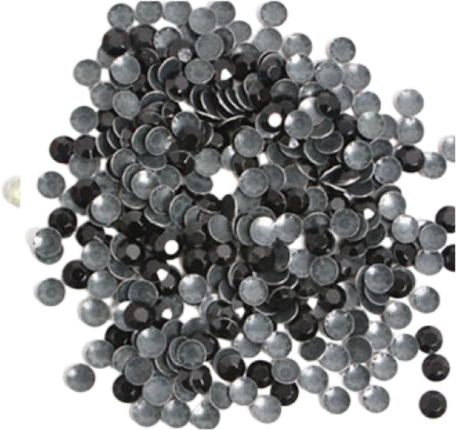 각징/네일/큐빅/보석/핫픽스/아크릴스톤/스톤/하피스, 각징-블랙-2mm, 1개