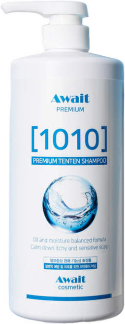 어웨잇 텐텐샴푸 지루성두피염 비오틴 단백질샴푸 1000ml 약산성 미산성 탈모샴푸 비듬 지성 샴푸, 1개, 1L