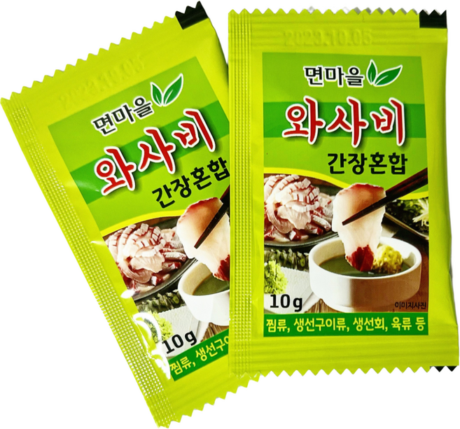 면마을 일회용 믹스간장와사비장 미니배달포장1봉지 1박스(12봉입) 1봉당 10g x 100개입, 1kg, 1개