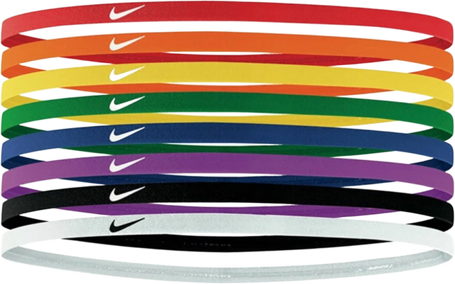 나이키 칩 스포츠 헤드밴드 헤어 밴드 팩 2.0 BN, 1세트, 무지개