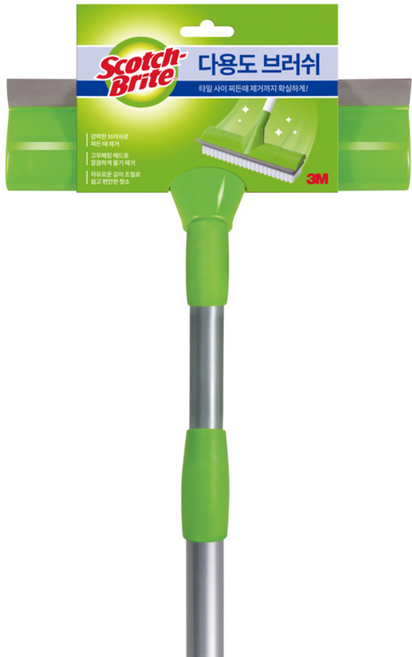 3M 스카치브라이트 다용도 브러쉬 스퀴즈 물기제거 밀대+훅걸이1p, 1개