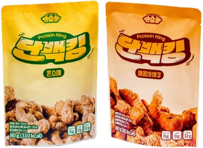 단슐랭 단백킹 단백질 과자 혼합구성 콘소메3봉+ 매콤바베큐3봉 무설탕 무당 저당 과자 간식, 480g, 1박스